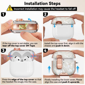 Polislime AirPods 4 case includes metal keychain for convenient outings.