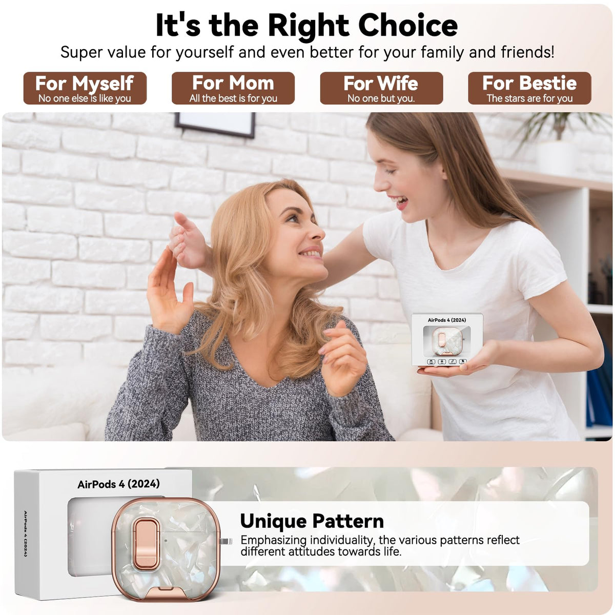 Polislime AirPods 4 case premium TPU with metal frame offers durable drop protection.