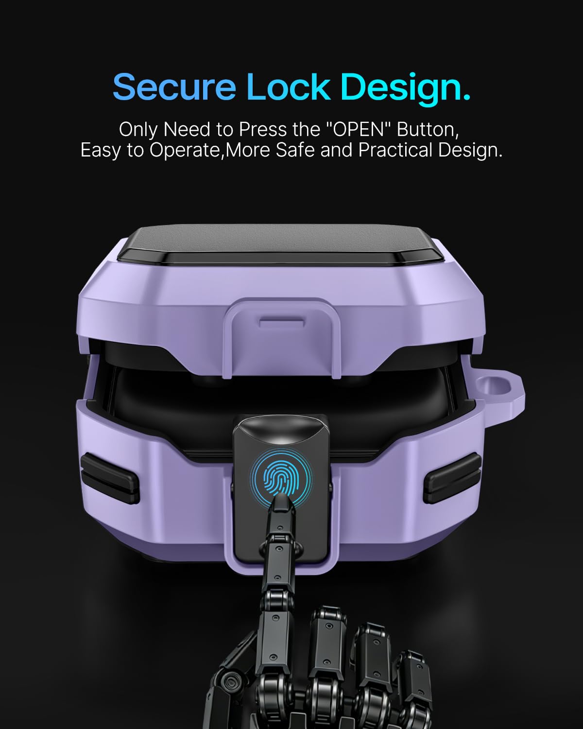 Polislime Buds4 Pro case carabiner attachment for hands-free carry.