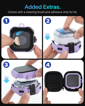 Polislime Buds4 Pro MagSafe-compatible case for easy wireless charging alignment.