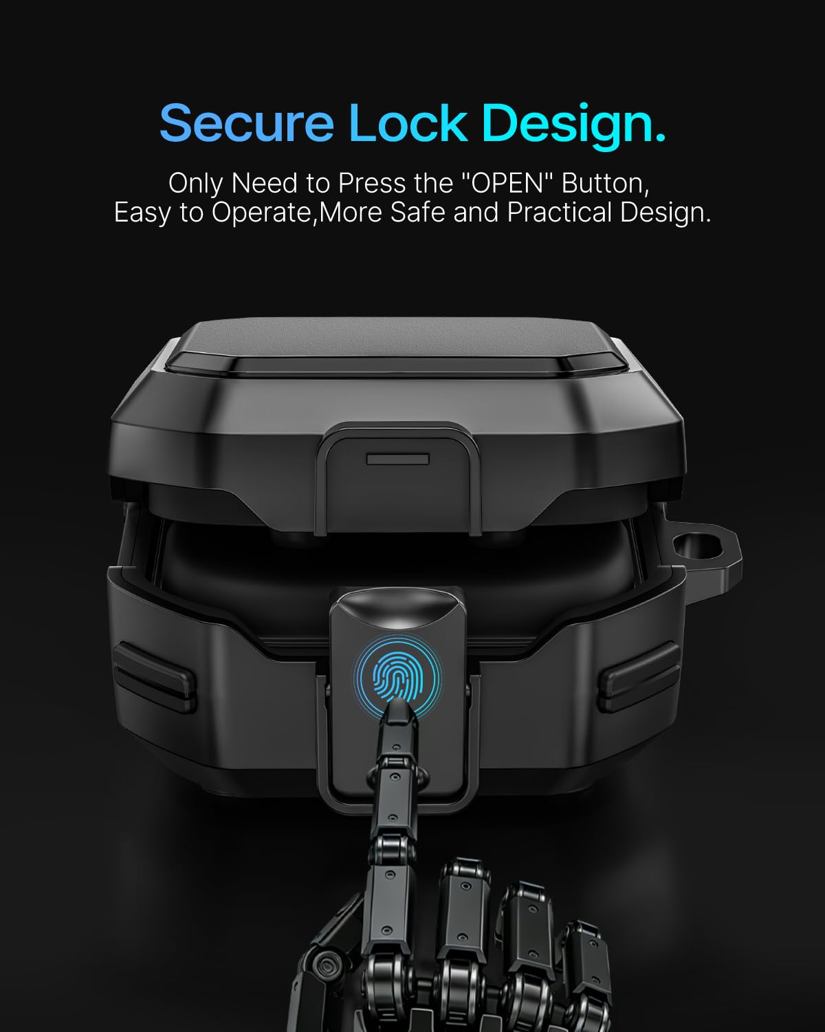 Carabiner-equipped Polislime case for easy attachment to bag or keys
