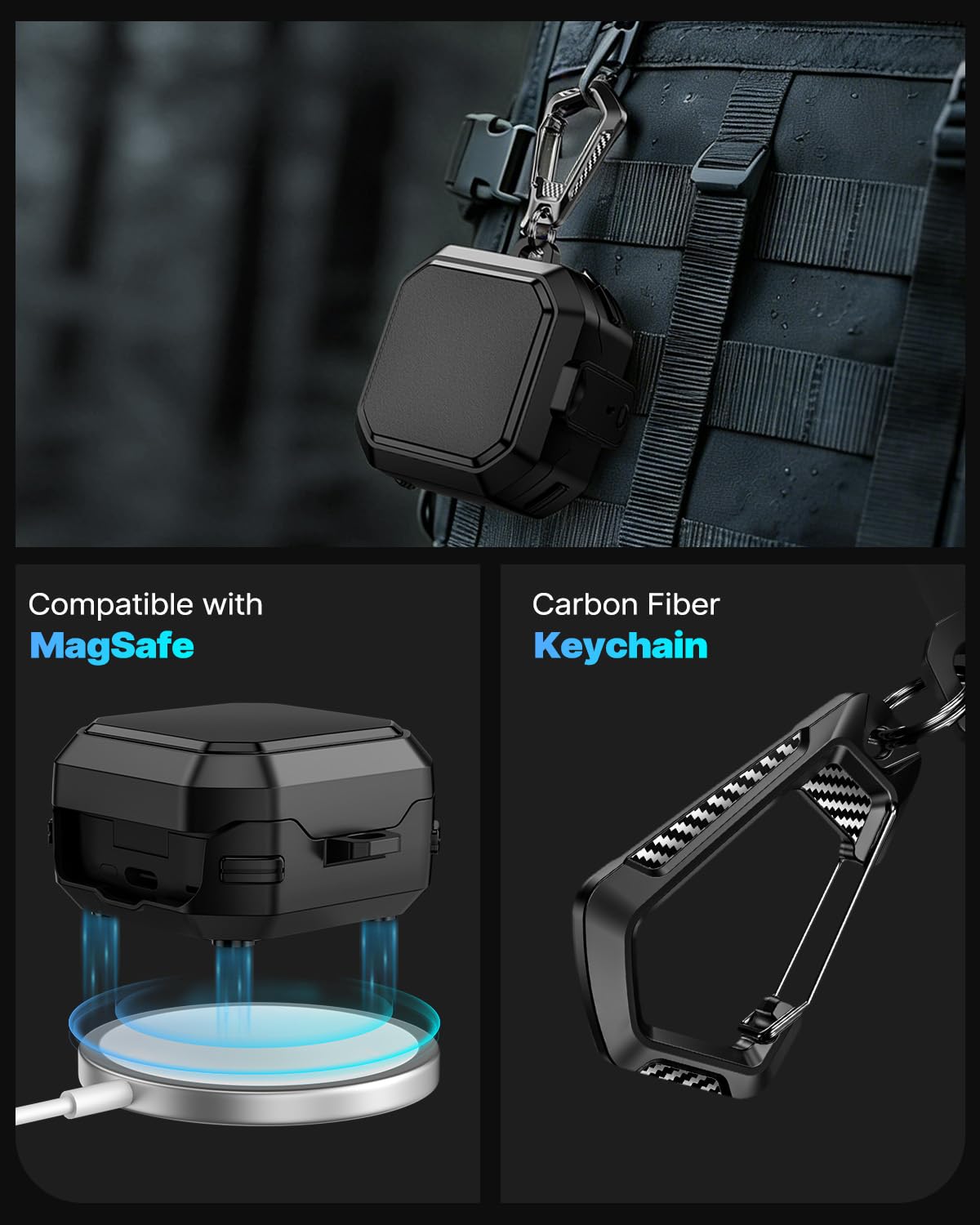 Four-corner airbag design on Polislime Buds 4 Pro case cushions drops