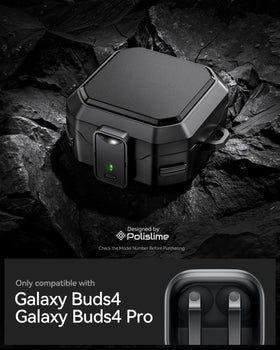 Close-up of secure lock mechanism on Polislime Buds 4 Pro case