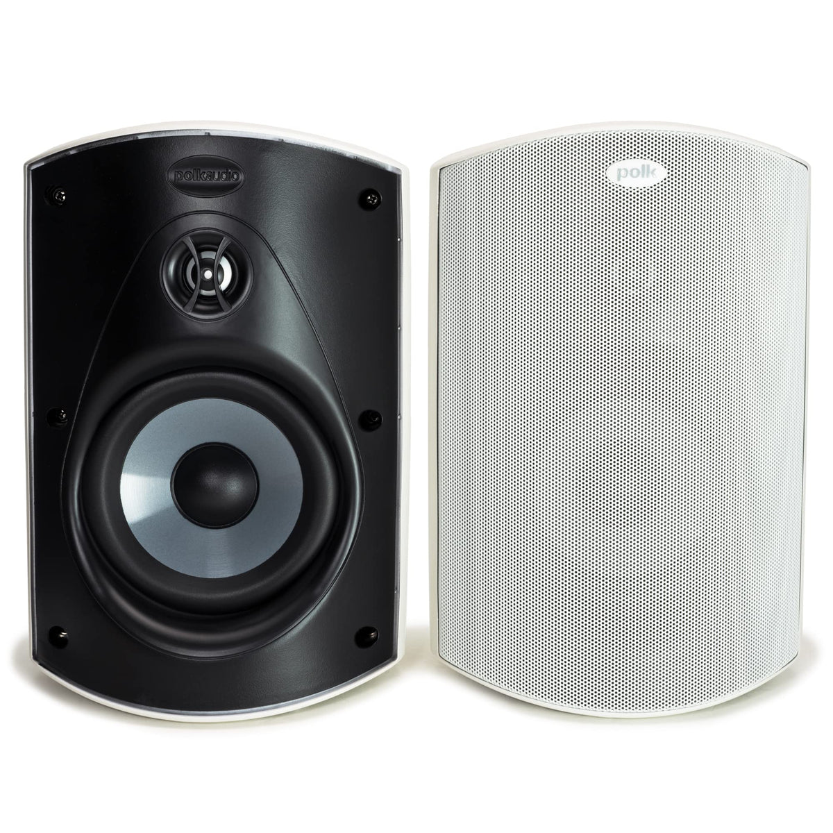 Polk Atrium 5 outdoor speaker in white with wired design for year-round patio listening