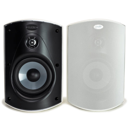 Polk Atrium 5 outdoor speaker in white with wired design for year-round patio listening