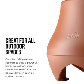 Polk Atrium SUB100 doubles as a stand with multipurpose outdoor use