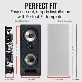 Polk Audio 265-RT paintable grille on-wall blends with decor while preserving clear sound.