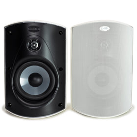 Polk Audio Atrium 6 front view showing weatherproof design suitable for patios
