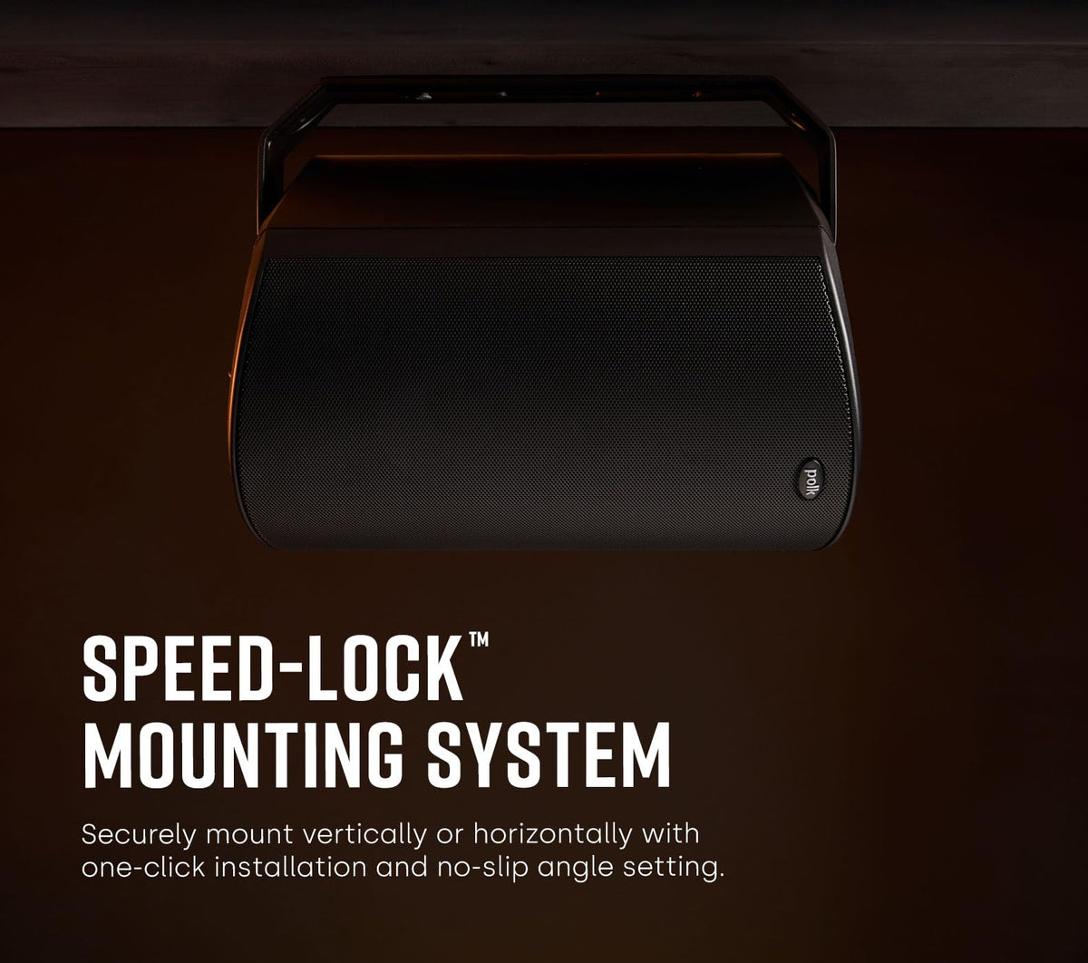 Polk Audio Atrium 6 water-resistant design withstands sun and rain