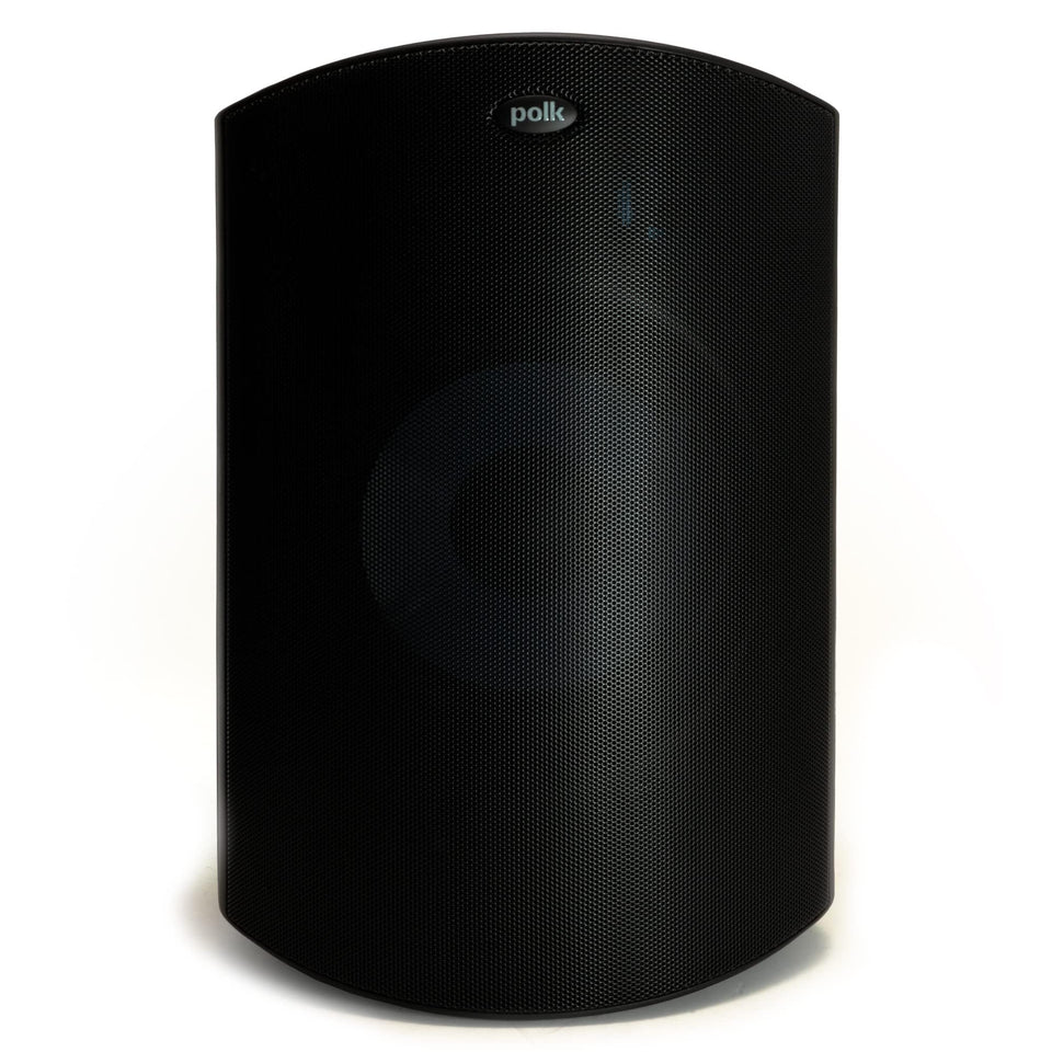 Polk Audio Atrium 8 wall-mount outdoor speaker delivers broad outdoor sound.