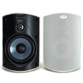 Polk Audio Atrium 4 outdoor speaker pair delivers even coverage for patios.