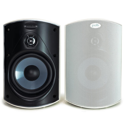 Polk Audio Atrium 4 outdoor speaker pair delivers even coverage for patios.