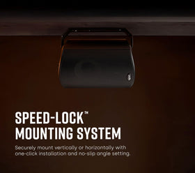 Atrium 4 tweeter detail offers crisp highs for outdoor listening.