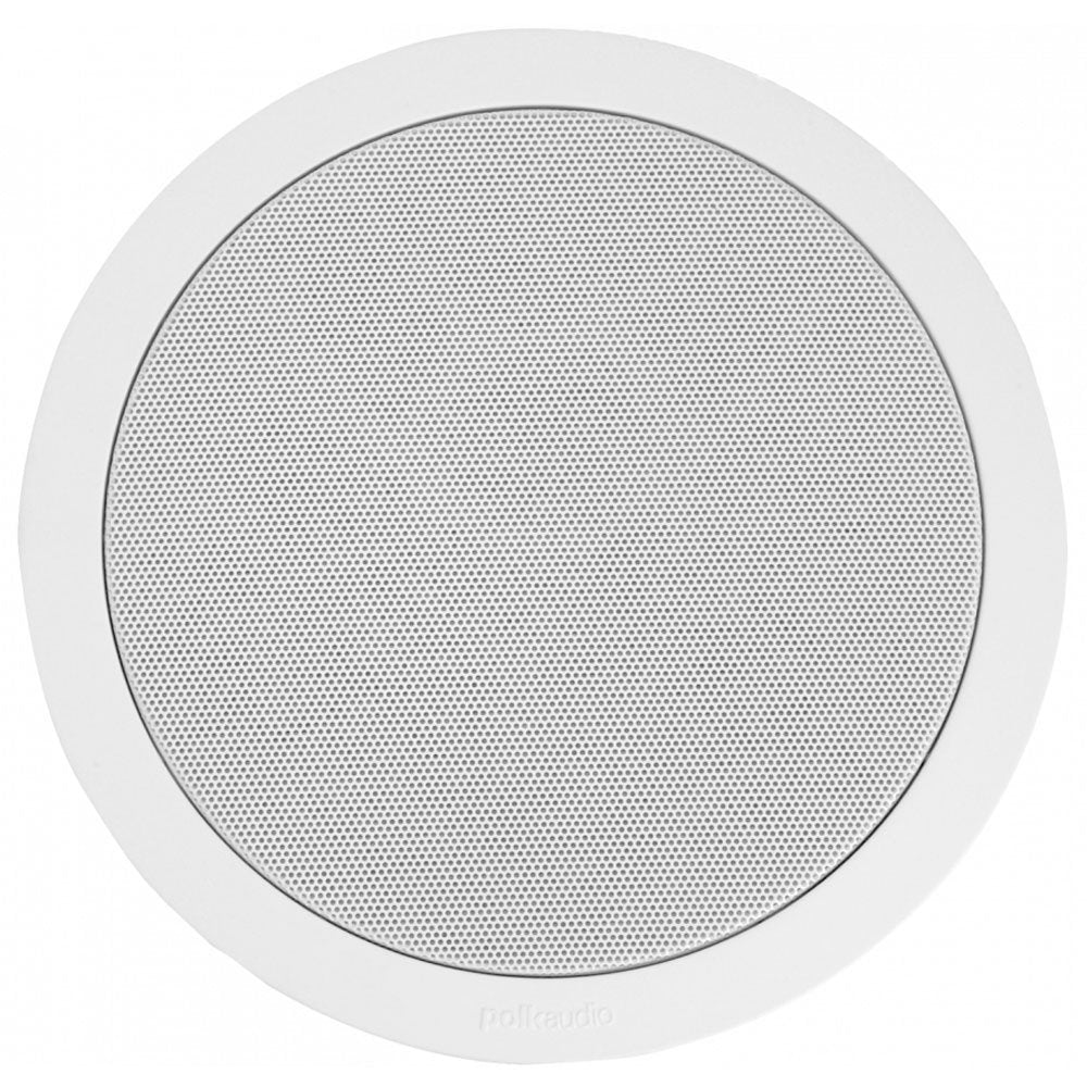 Polk Audio MC60 ceiling speaker front view with flush mount for discreet multi-room sound.