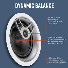 Polk Audio MC80 8-inch woofer delivering smooth bass for immersive rooms
