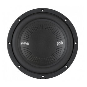 Polk Audio MM842 SVC 8-inch marine subwoofer cone close-up for durable bass