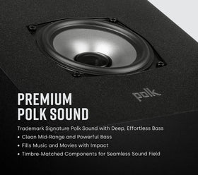 MXT90 4-inch dynamically balanced woofer delivers crisp mids and impact.