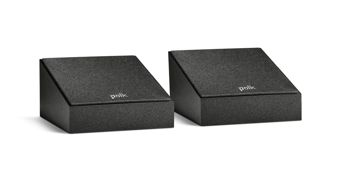Polk Audio MXT90 height speaker pair enhances height audio for immersive effects.