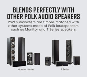 Polk Audio PSW10 Power Port benefits deep, efficient bass performance.
