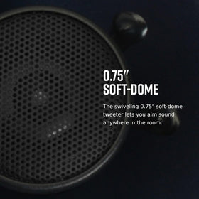 Wide sound dispersion ensures even audio across the room