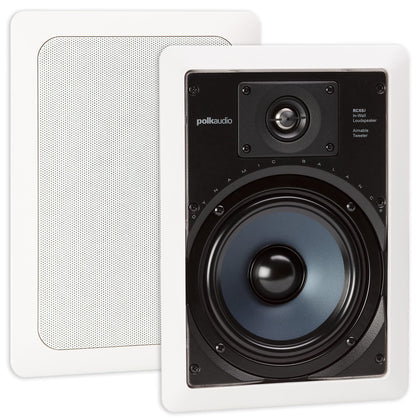 Polk Audio RC65i 6-5-inch in-wall speaker with compact profile and rich bass.
