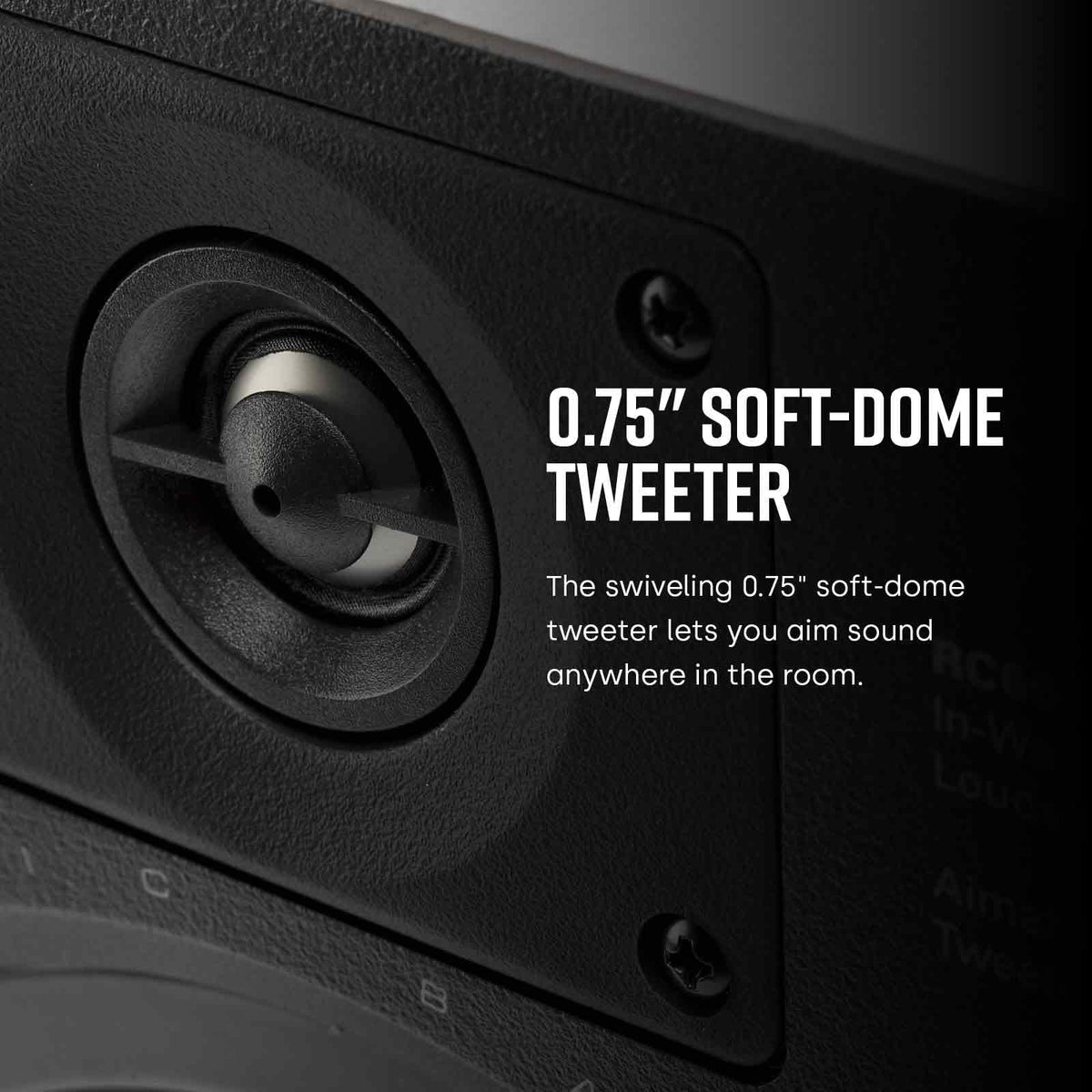Polk RC65i wide-dispersion design for even room-wide coverage.