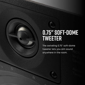 Polk RC65i wide-dispersion design for even room-wide coverage.