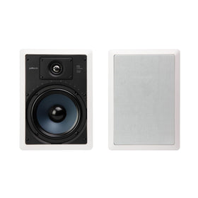 Polk Audio RC85i 8-inch in-wall speaker front view showing discreet design and room-filling sound