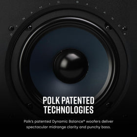 8-inch Dynamic Balance woofer detail on RC85i for deep bass