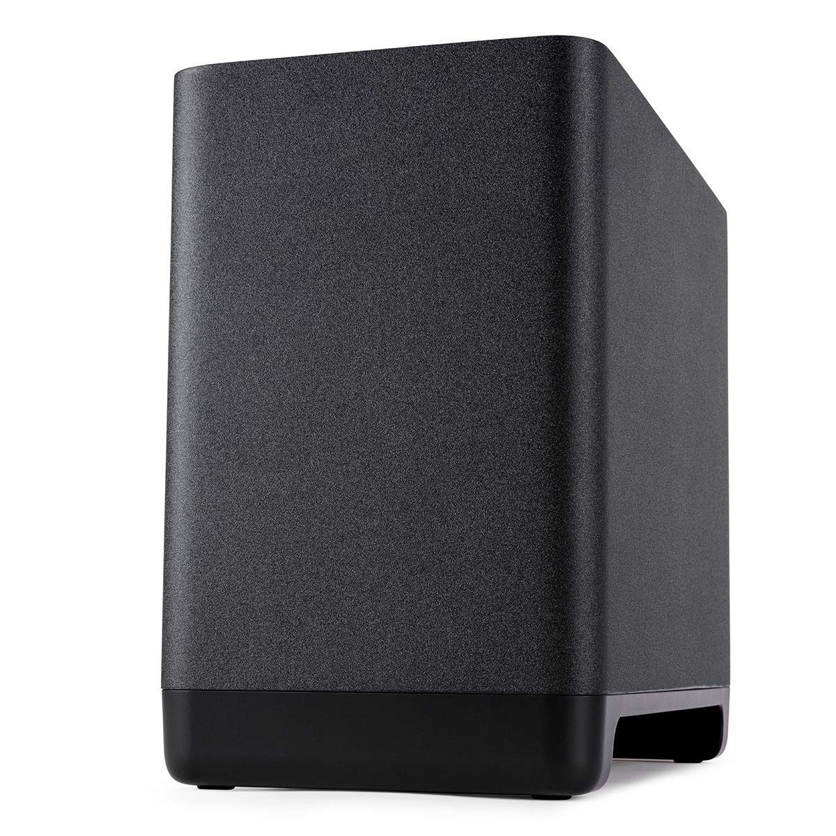 Polk Audio React subwoofer front view showing deep bass capability for immersive viewing