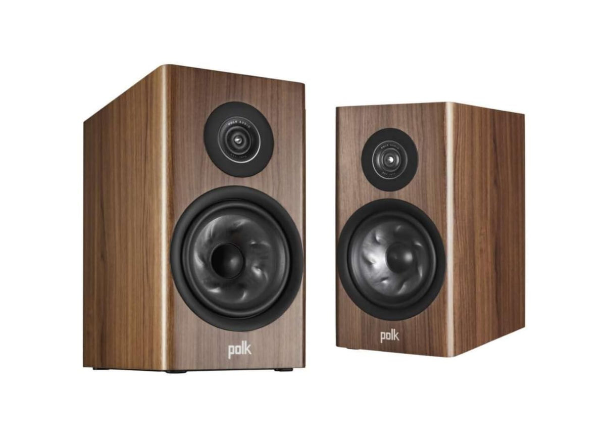 Polk Audio Reserve R200 front view shows a compact bookshelf profile ready for placement.
