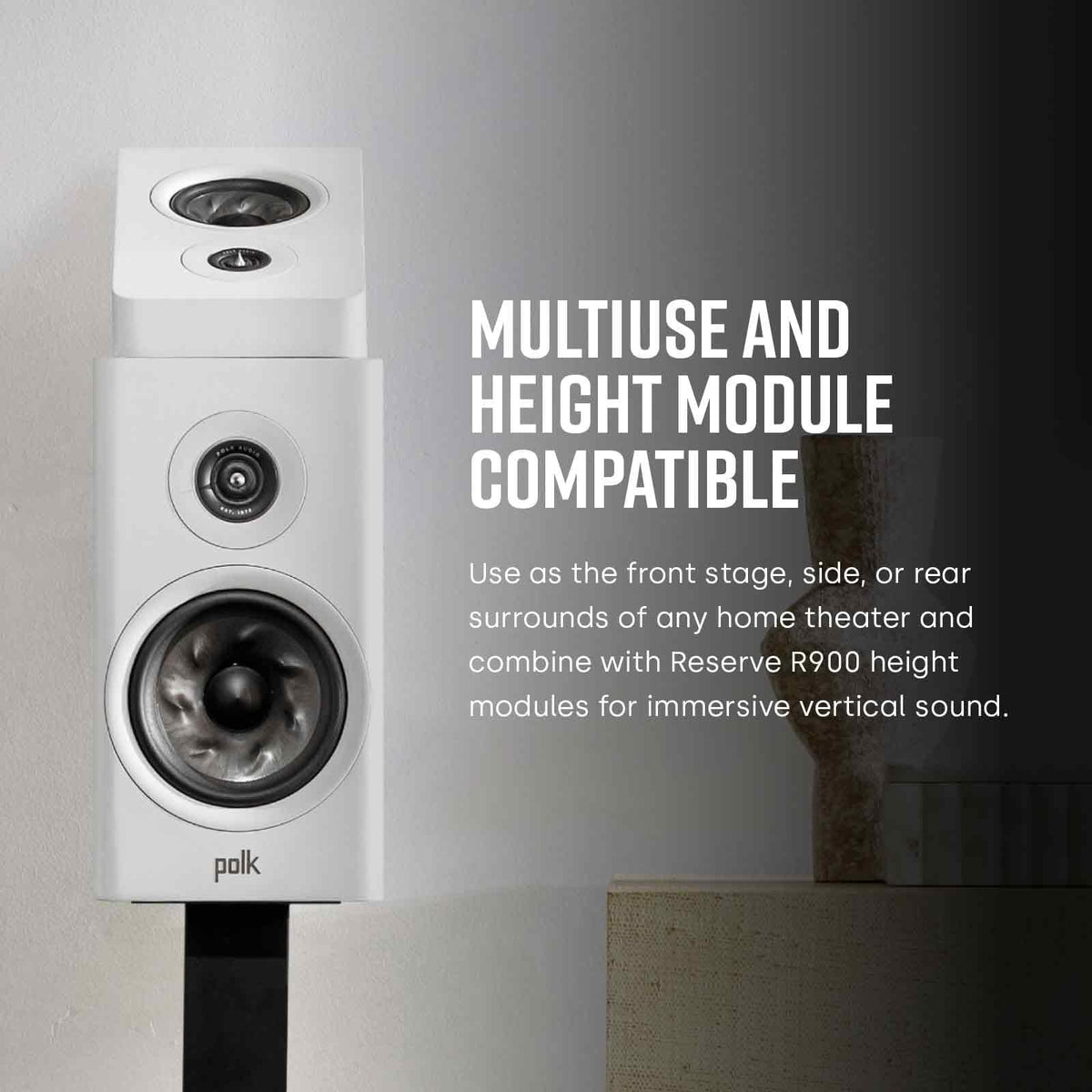 Polk Audio Reserve R200 5-way binding posts enable lossless connections.