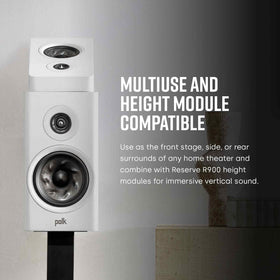 Polk Audio Reserve R200 stand placement demonstrates versatile positioning options.