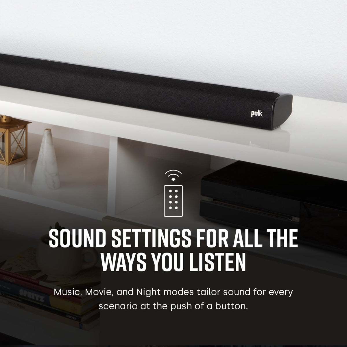 Polk Audio Signa S2 Dolby Digital processing for immersive sound.