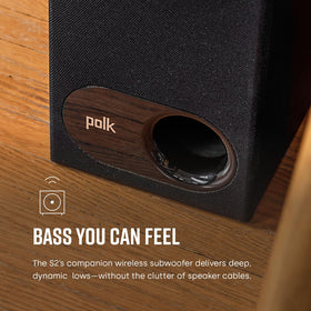 Polk Audio Signa S2 HDMI and optical setup for TV connection.