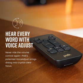 Polk Audio Signa S2 VoiceAdjust control panel for dialogue clarity.
