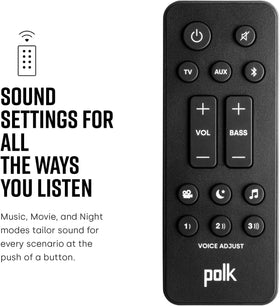 Polk Audio Signa S4 VoiceAdjust feature emphasizing clearer speech.