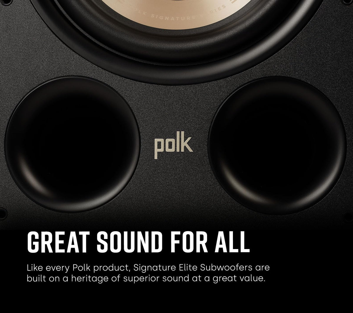 Polk Audio Signature Elite ES10 removable grilles offer customizable aesthetics.