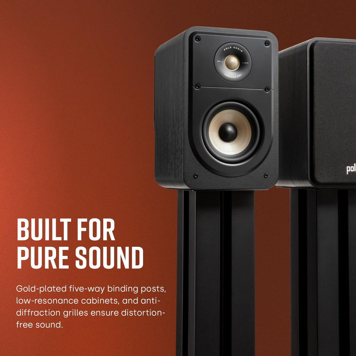 Polk Signature Elite ES15 back panel with easy connection options.