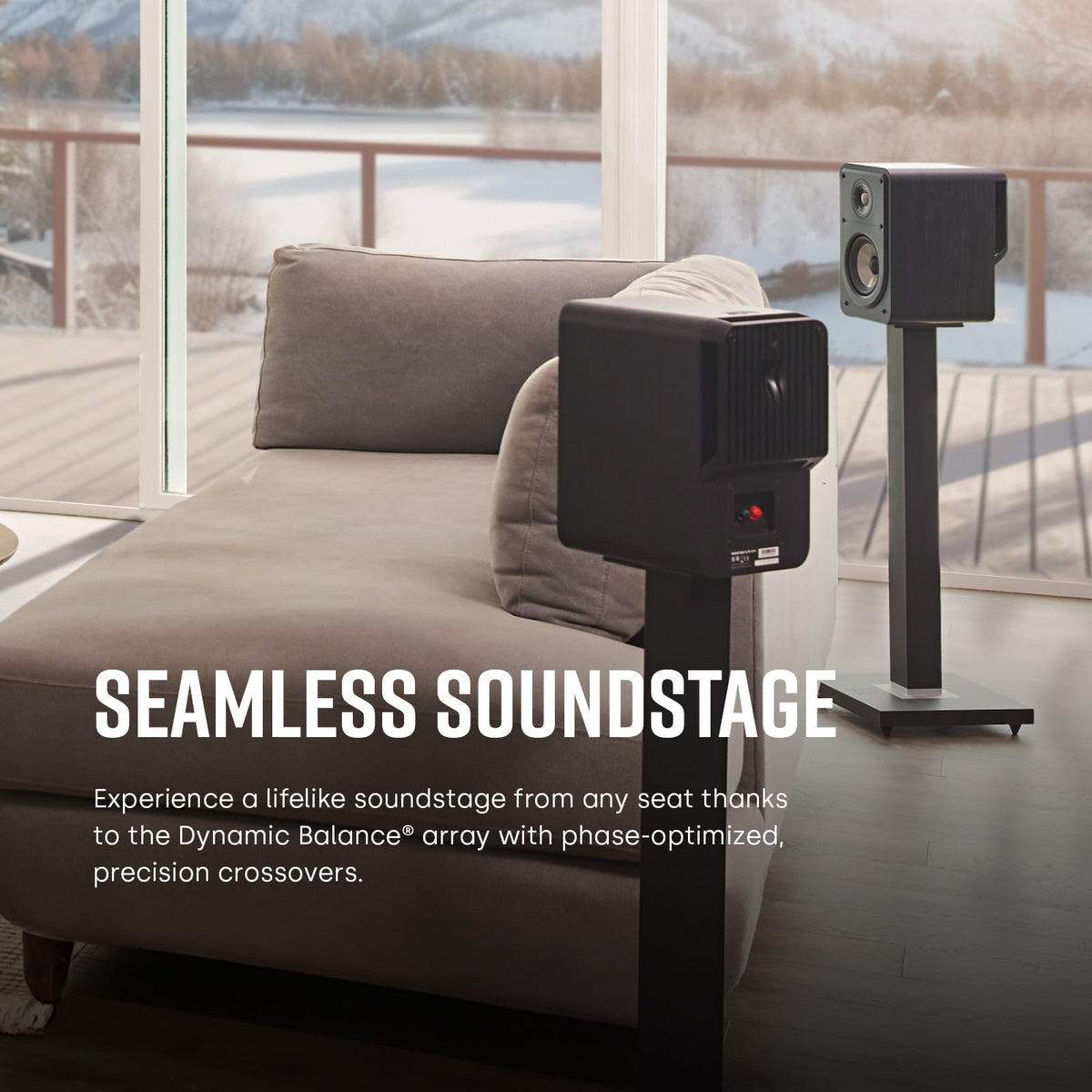 Polk Signature Elite ES15 front view highlights a premium design.