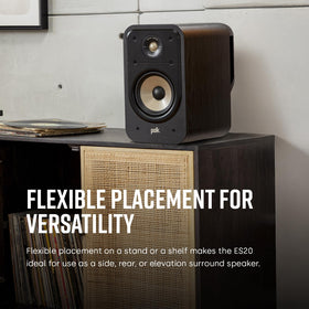 Bass-port visualization on ES20 for tighter, distortion-free bass in media.
