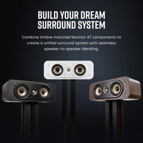Polk ES30 in a modern living room demonstrates cinematic dialogue clarity.