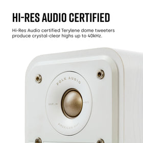Signature Elite badge signals premium Polk components and timbre matching.
