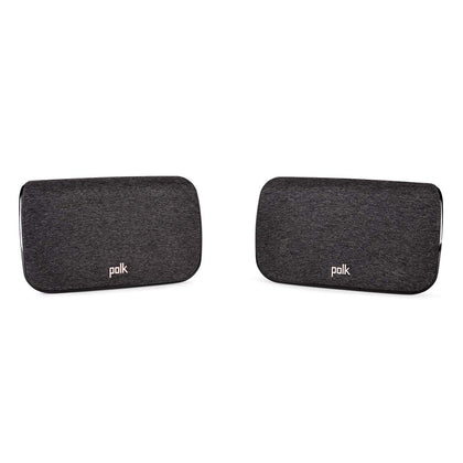 Polk Audio SR2 wall mount surround speakers deliver balanced cinema-like sound.