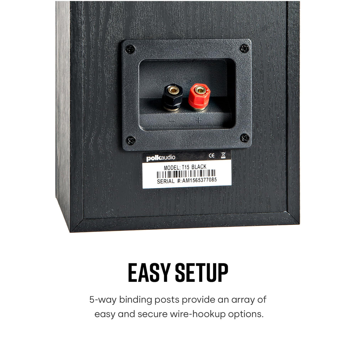 Polk Audio T15 rear port for enhanced bass response