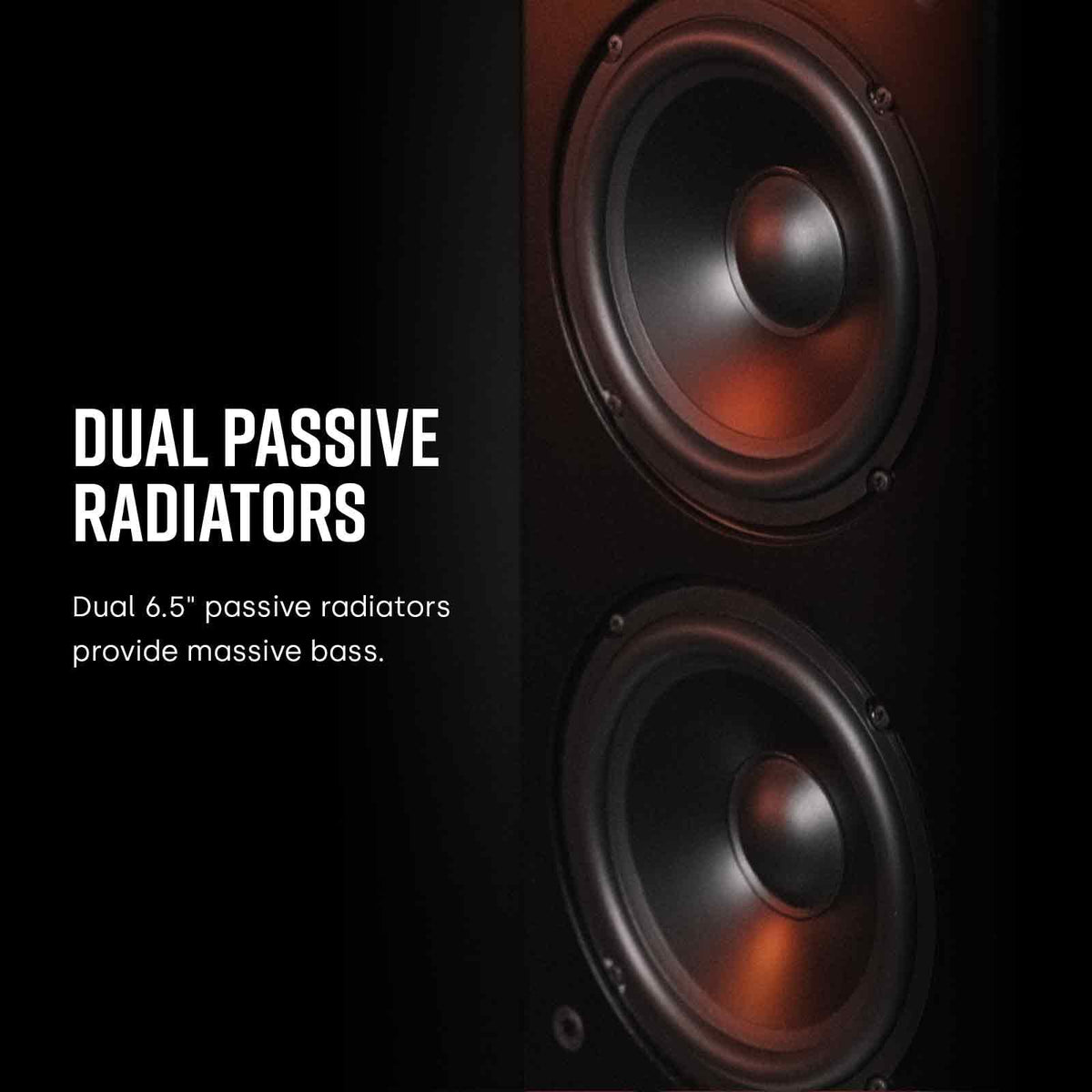 Polk Audio T50 driver detail shows balanced mids