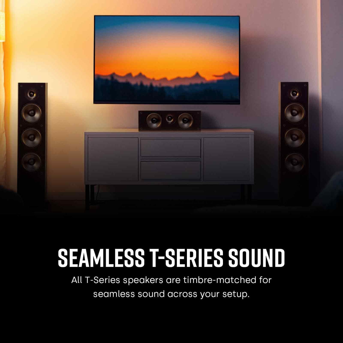 Polk Audio T50 in room setup for easy placement