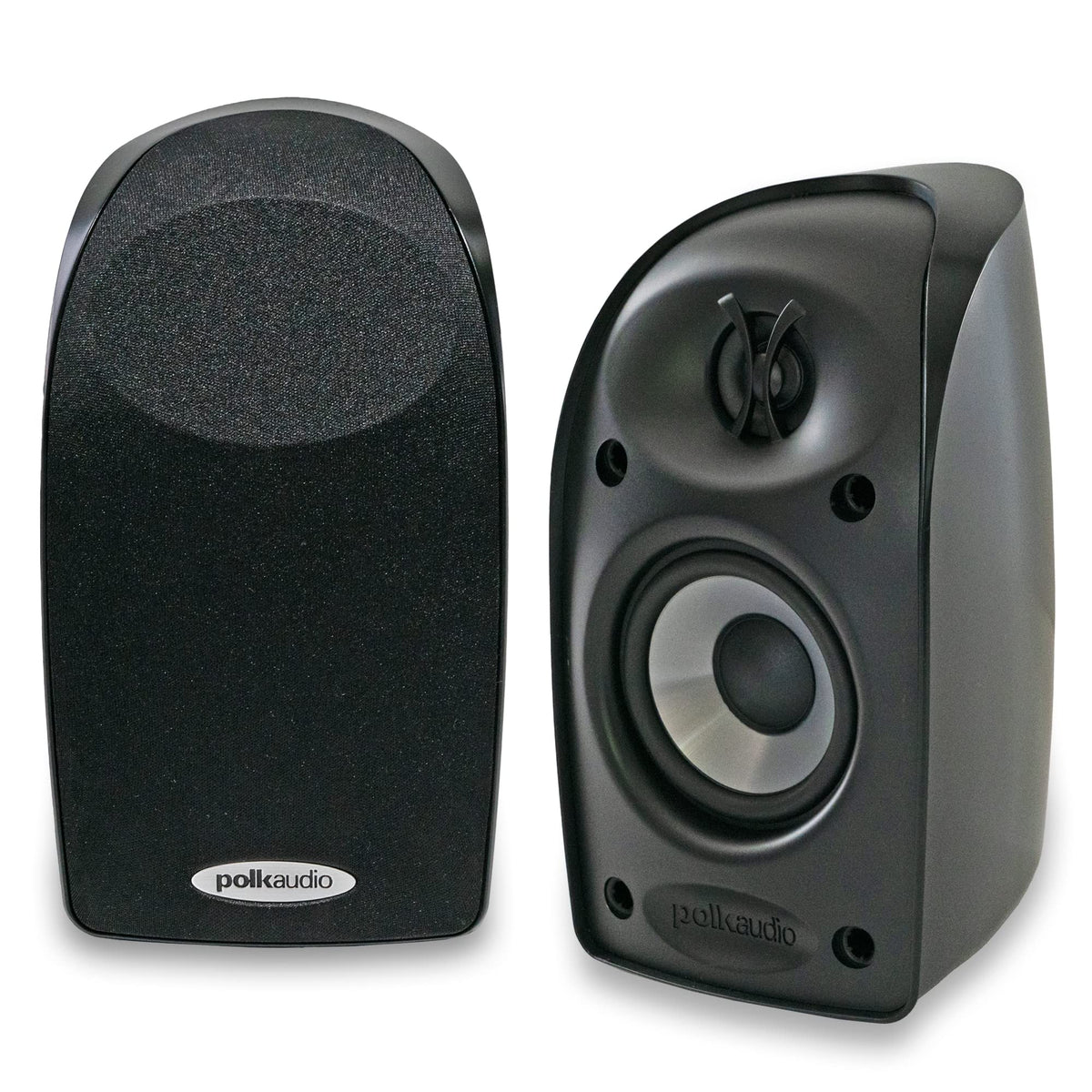 Polk Audio TL1 Blackstone finish highlights glossy black aesthetic for contemporary rooms.