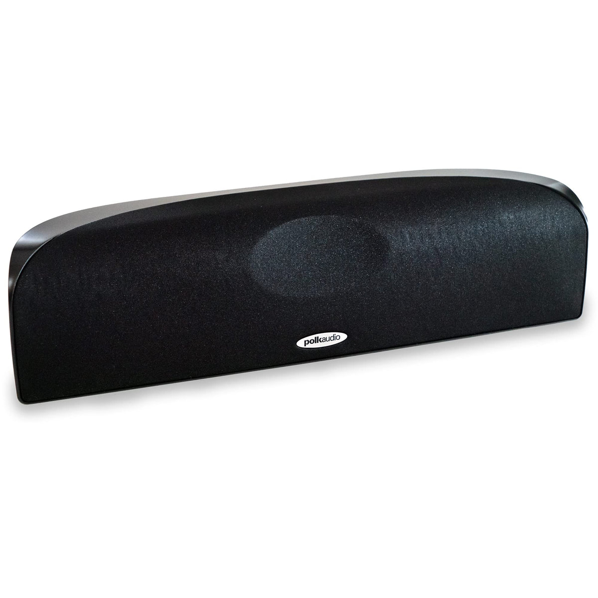 Polk Audio TL1 center speaker front view for crisp dialogue in TV scenes.