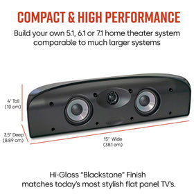 Polk Audio TL1 rear panel with mounting options for versatile setup.